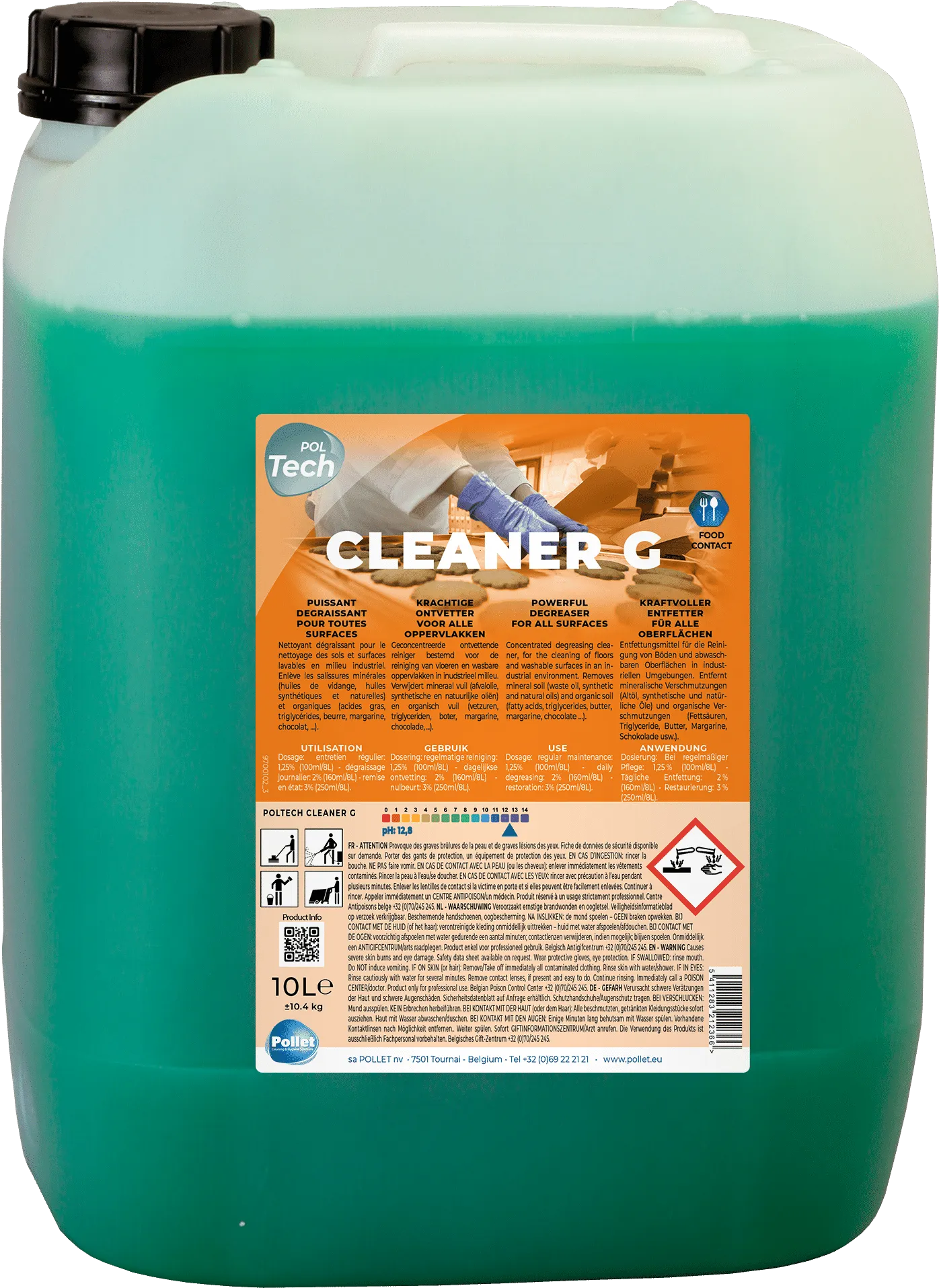 POL Tech Cleaner G 10 literes ipari zsíroldó tisztítószer kanna